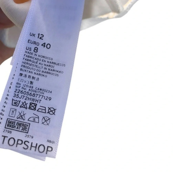 Topshop White Cutout Flowy Dress size 8 - Picture 8 of 8